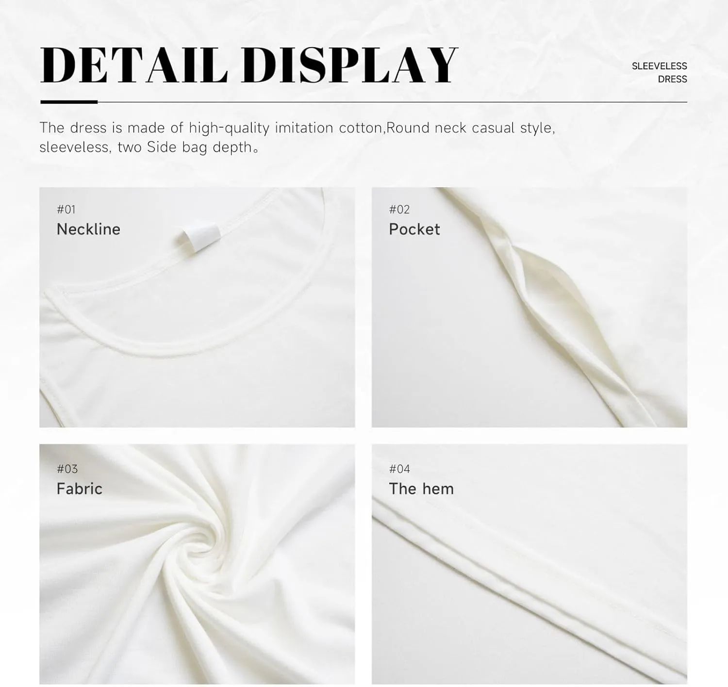 Halloween Spider Web Women's Sleeveless Dress Knee Length Dresses with Pockets Summer Shirt for Travel Office Beach