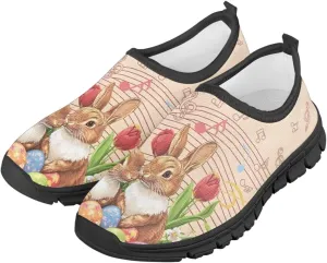 Happy Easter Pattern Running Shoes Low-Cut Sneakers for Boys Girls Big Kids Little Kids Casual Tennis Shoes