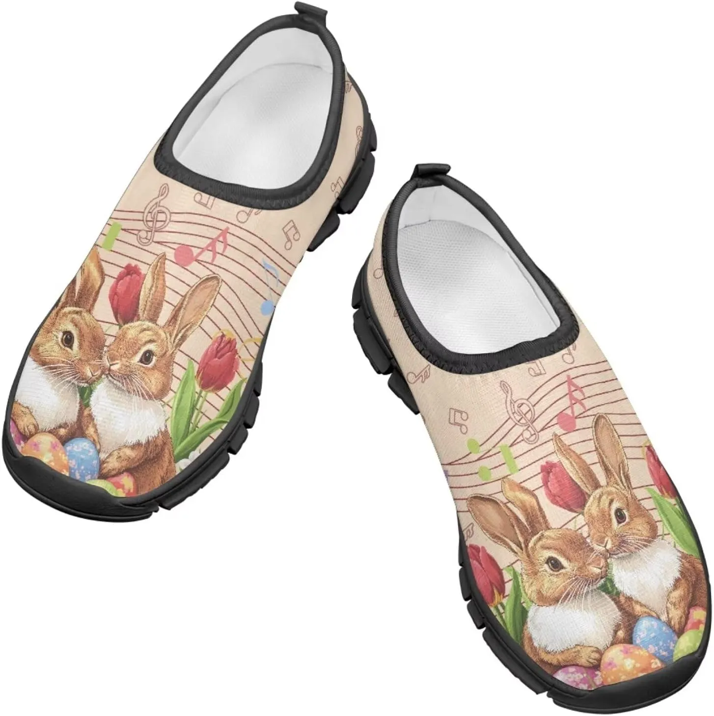 Happy Easter Pattern Running Shoes Low-Cut Sneakers for Boys Girls Big Kids Little Kids Casual Tennis Shoes