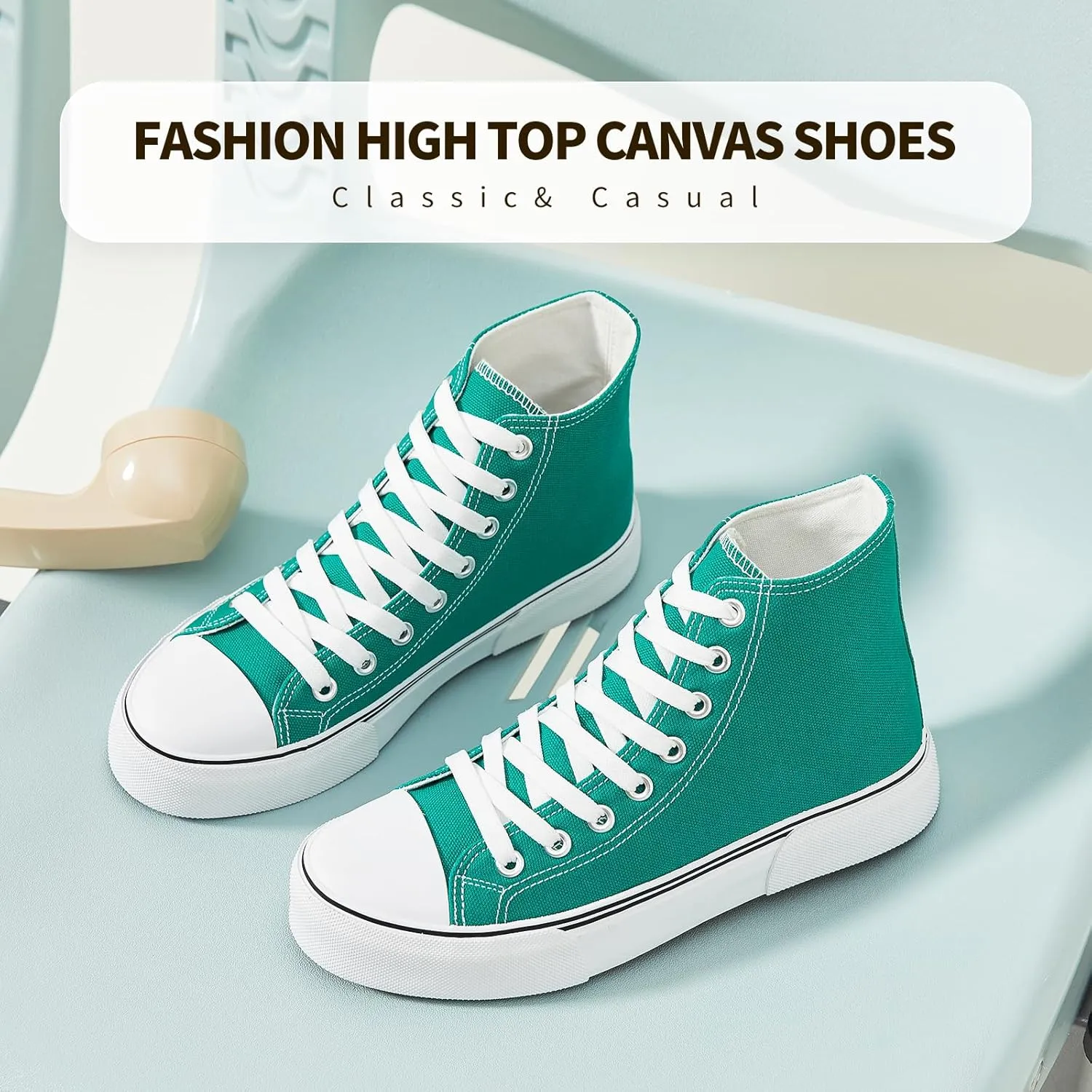 hash bubbie Unisex Fashion High top Sneakers Womens Classic High Tops Canvas Shoes Casual Tennis Shoes for Men