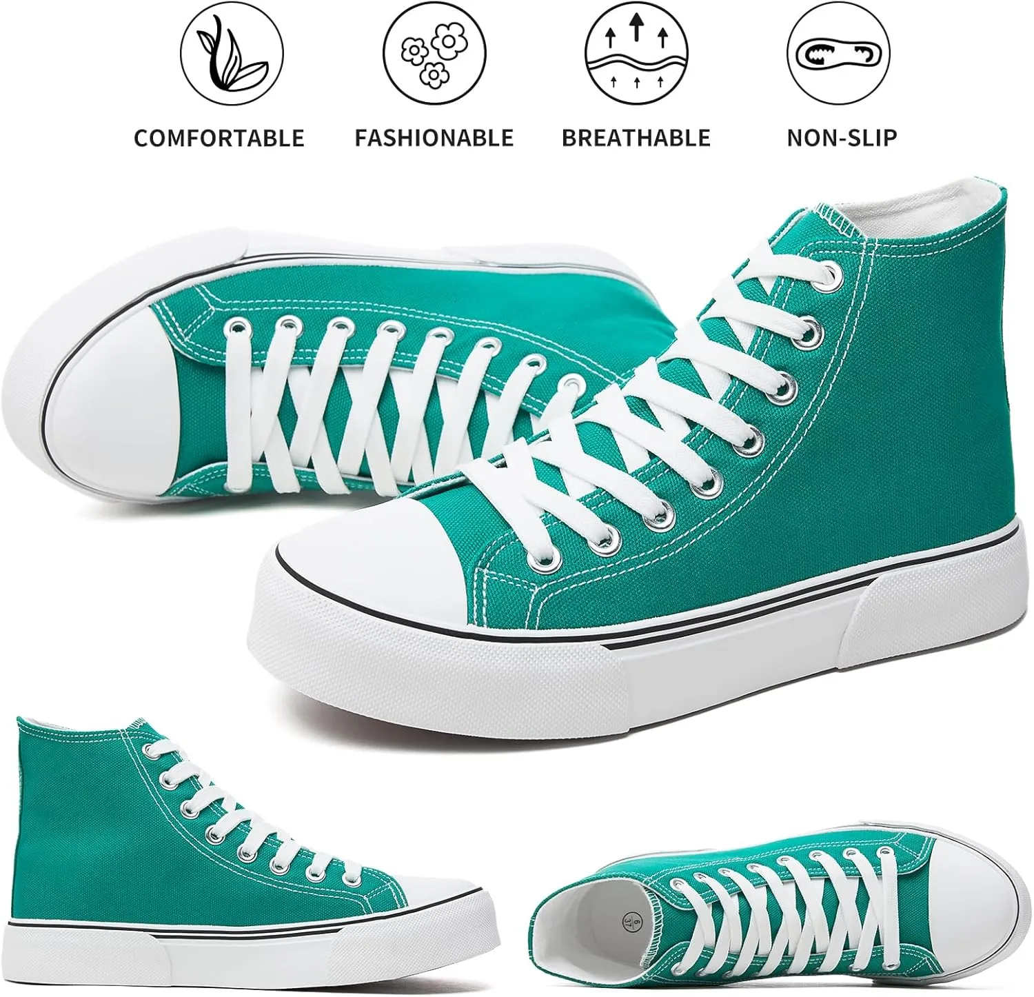 hash bubbie Unisex Fashion High top Sneakers Womens Classic High Tops Canvas Shoes Casual Tennis Shoes for Men