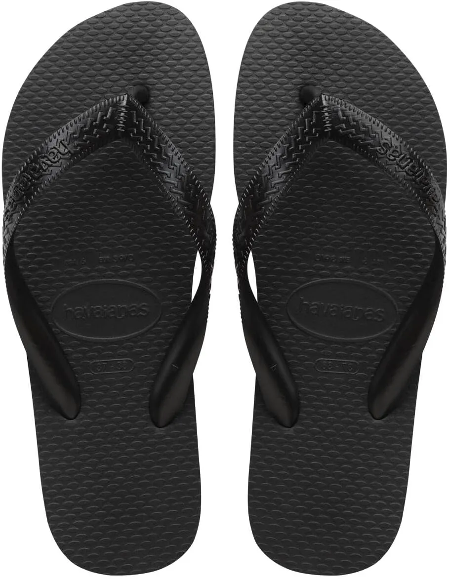 Havaianas Women's Color Flip Flops - Spring & Summer Style Sandals, Black, 9/10