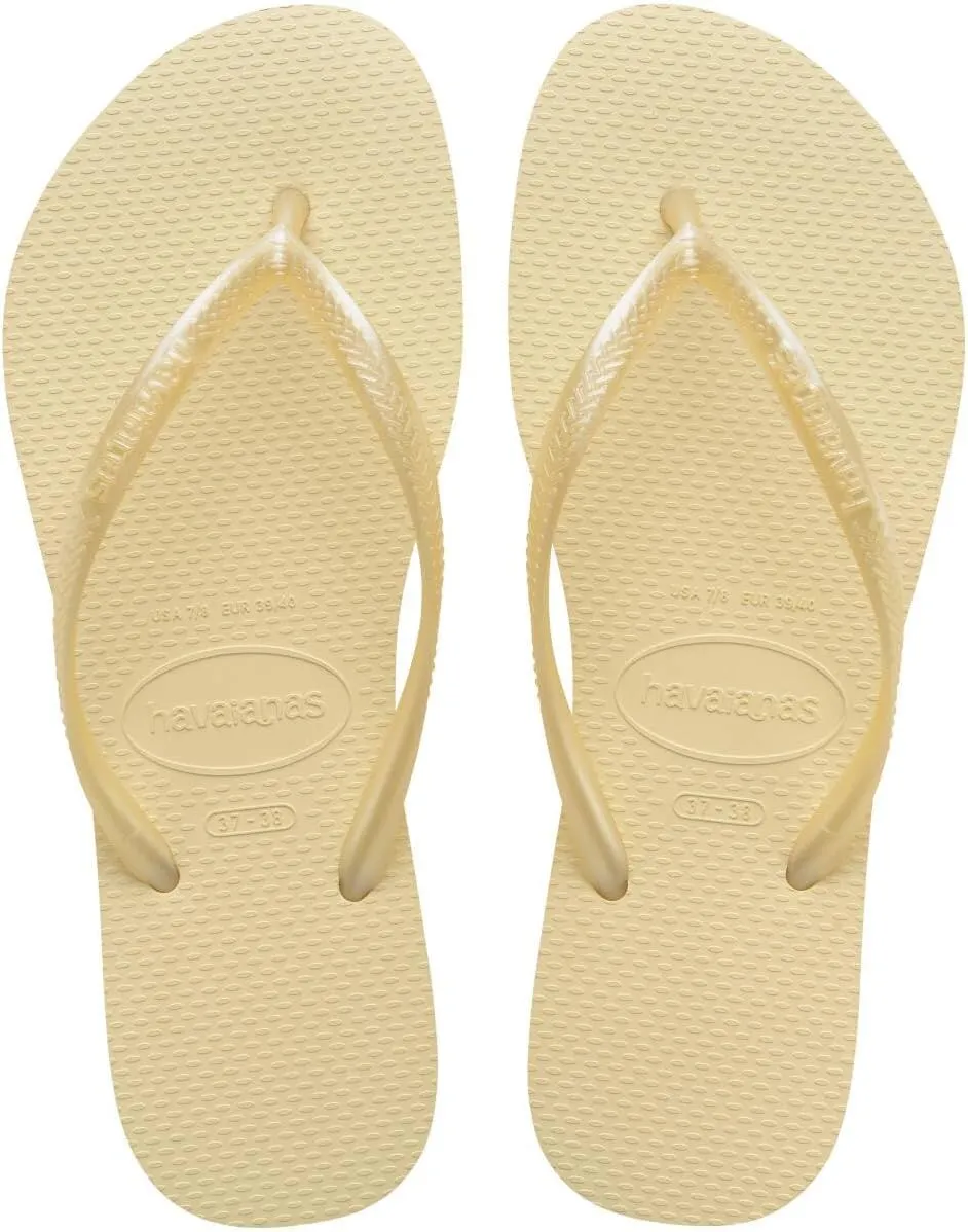 Havaianas Women's Slim Flip Flops Sandals, Buttercream, 11/12