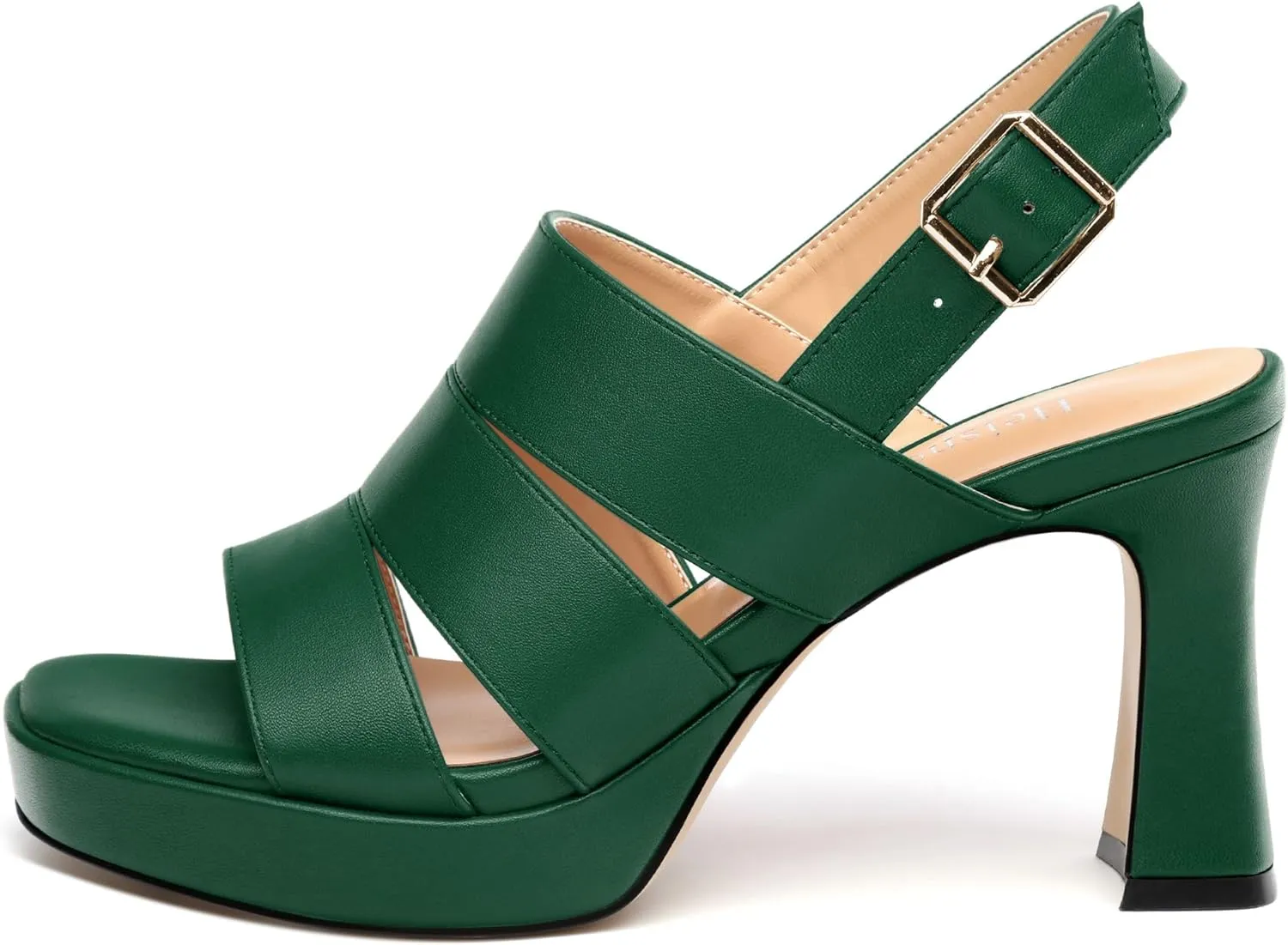 Heels for Women Block Chunky Platform High Heels Open Toe Square Strappy Heel Sandals Wedding Prom Party Fashion Slingback Dress Pump Sandals