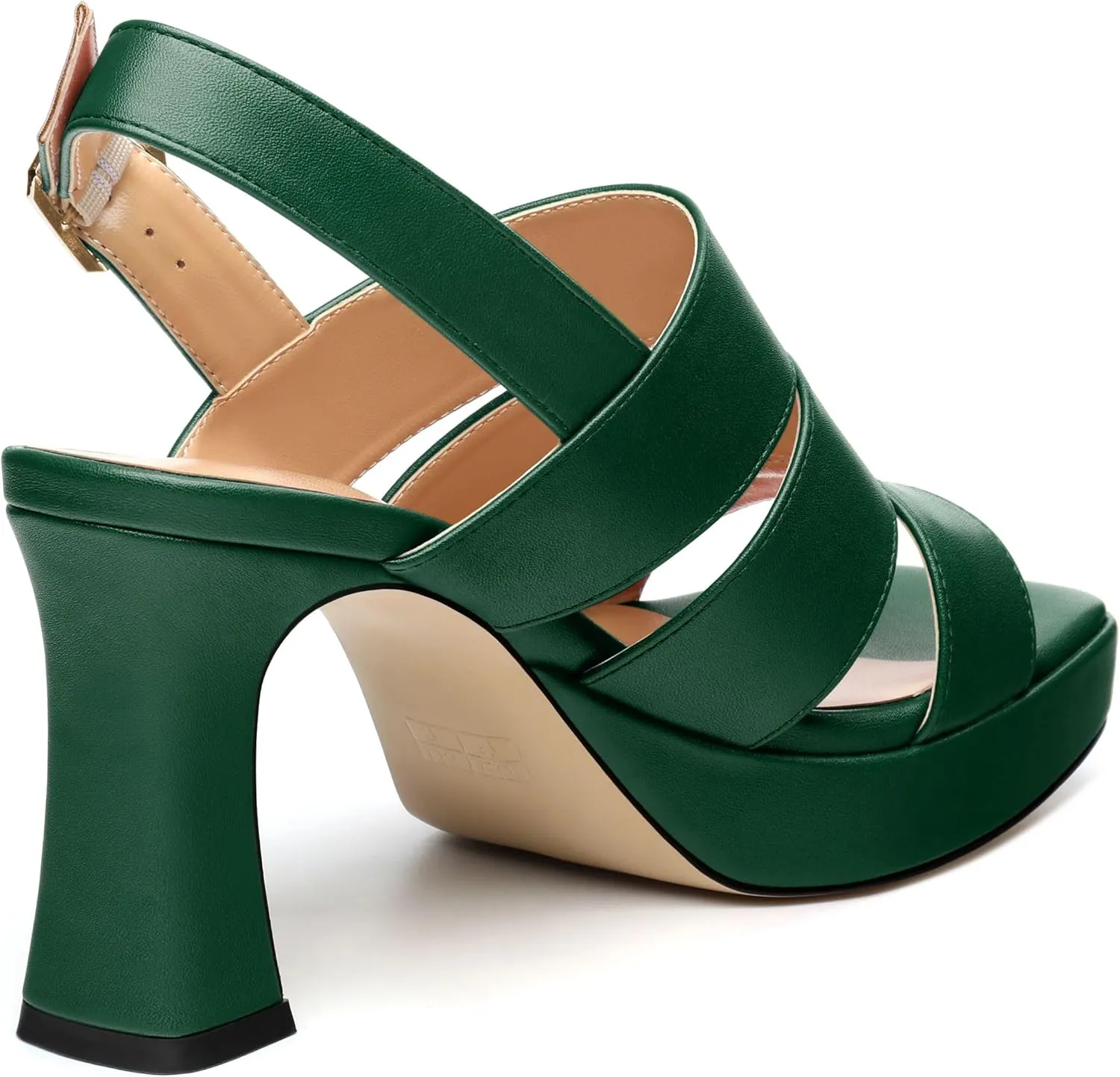 Heels for Women Block Chunky Platform High Heels Open Toe Square Strappy Heel Sandals Wedding Prom Party Fashion Slingback Dress Pump Sandals