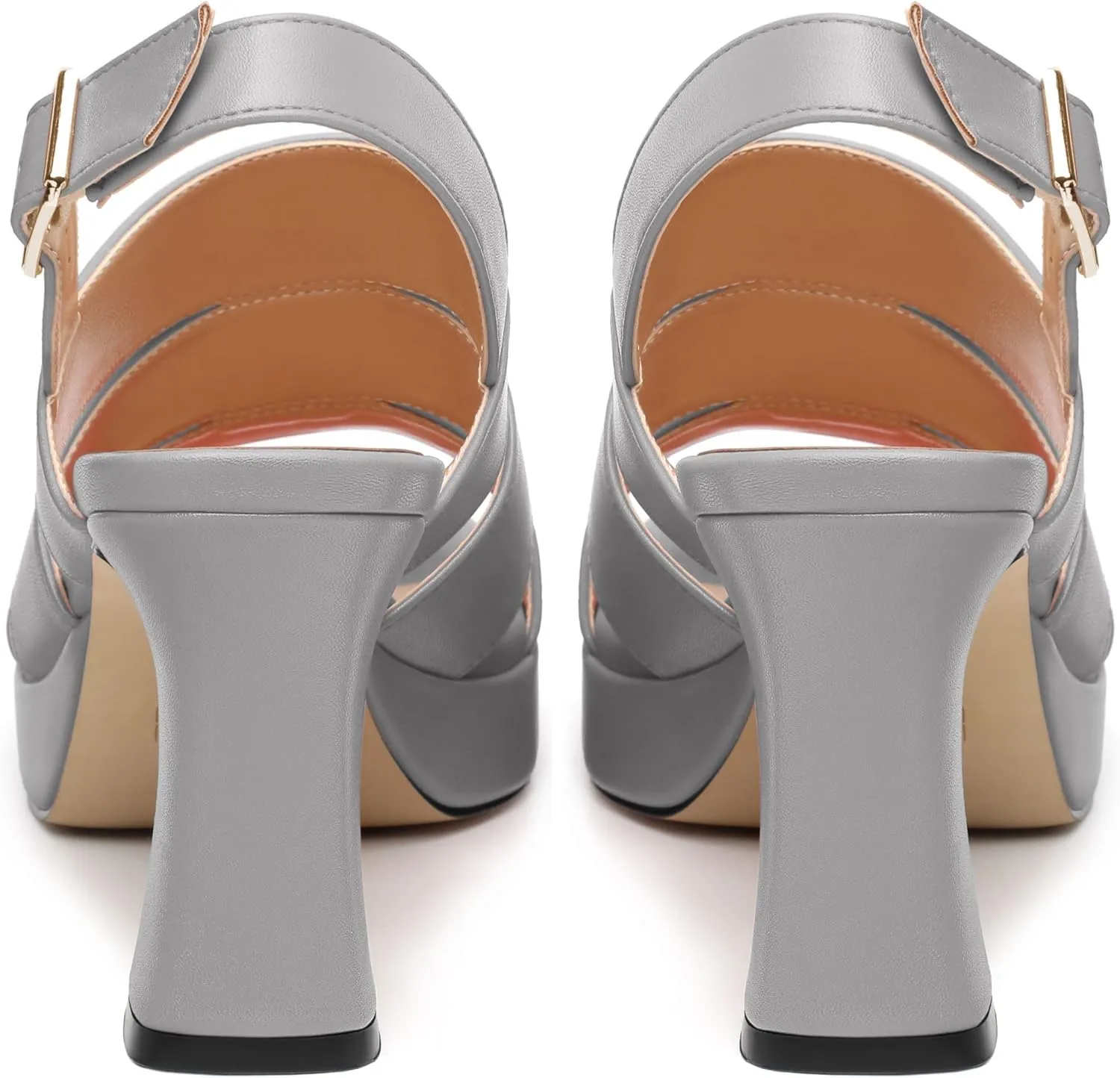 Heels for Women Block Chunky Platform High Heels Open Toe Square Strappy Heel Sandals Wedding Prom Party Fashion Slingback Dress Pump Sandals