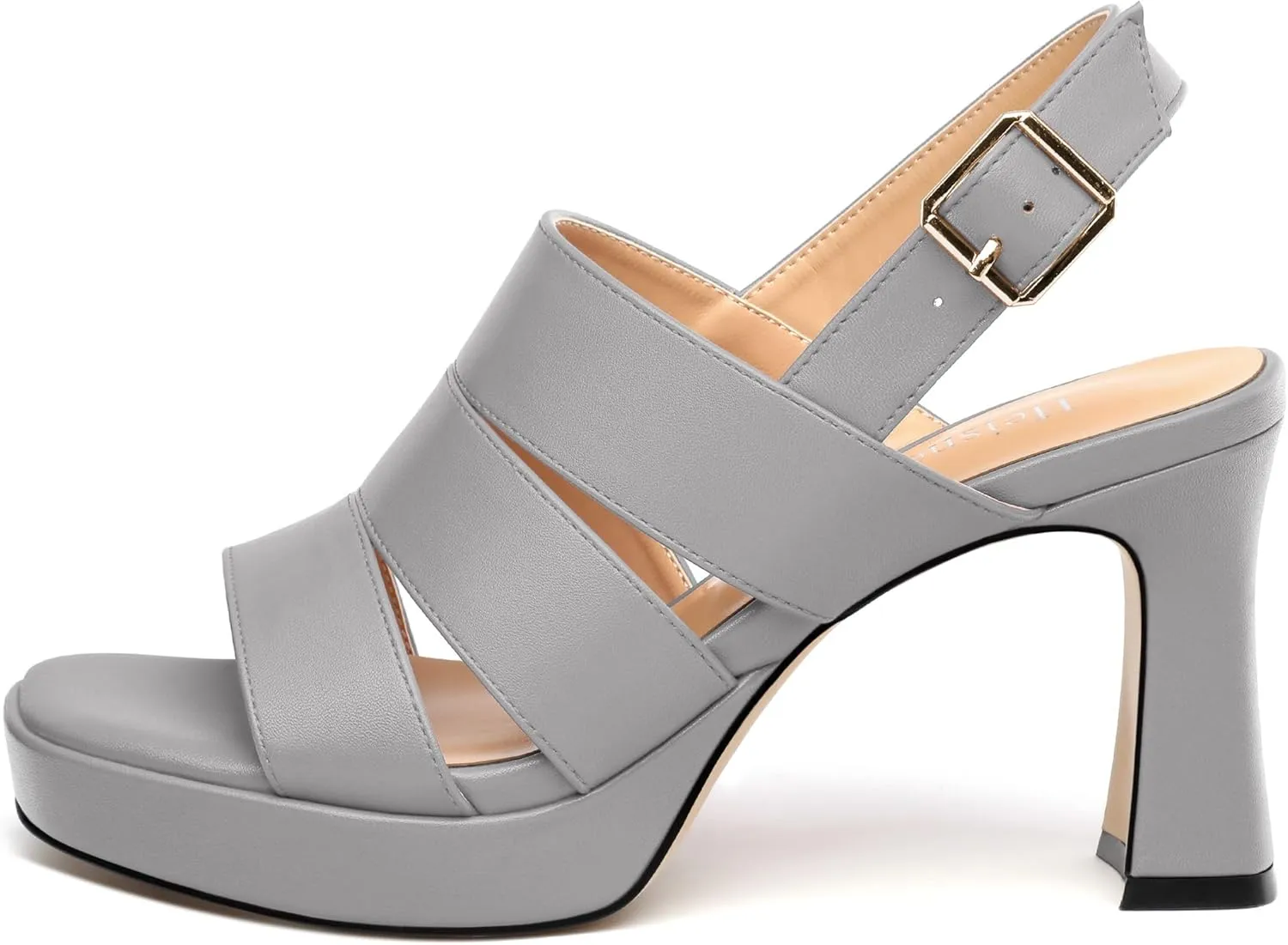 Heels for Women Block Chunky Platform High Heels Open Toe Square Strappy Heel Sandals Wedding Prom Party Fashion Slingback Dress Pump Sandals