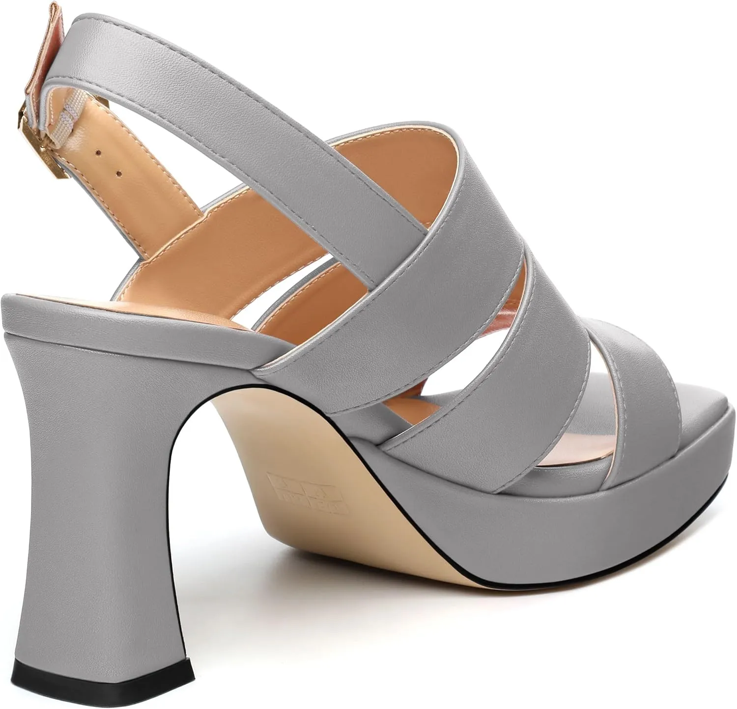 Heels for Women Block Chunky Platform High Heels Open Toe Square Strappy Heel Sandals Wedding Prom Party Fashion Slingback Dress Pump Sandals