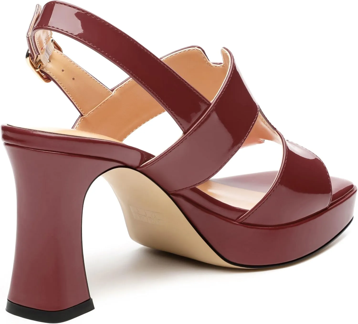 Heels for Women Platform Chunky Heeled Sandals Square Open Toe Strap Block High Heels Wedding Party Dance Fashion Summer Sandals