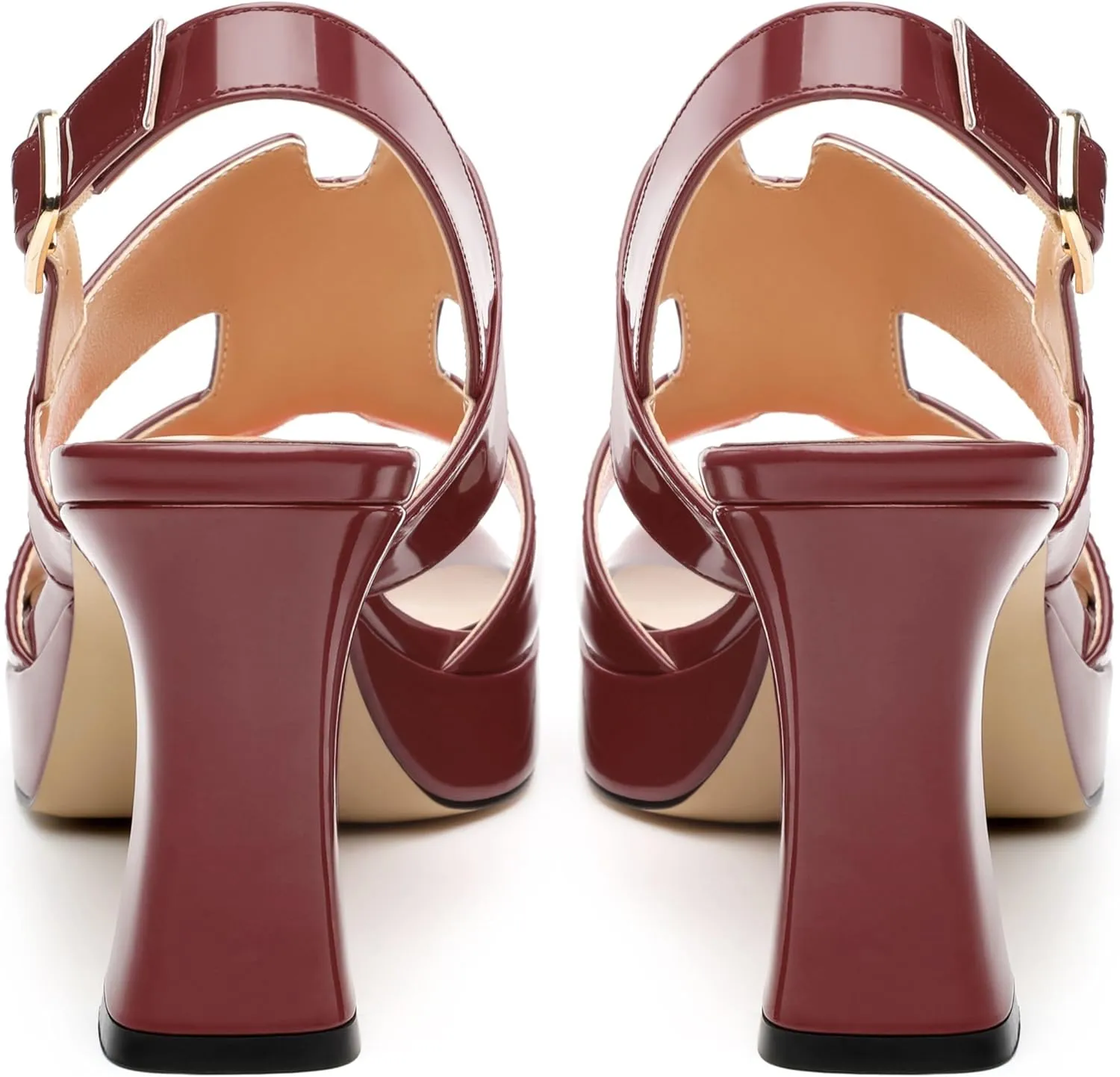 Heels for Women Platform Chunky Heeled Sandals Square Open Toe Strap Block High Heels Wedding Party Dance Fashion Summer Sandals