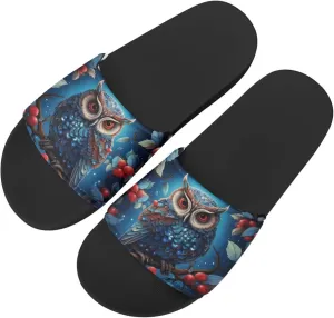 Howilath EVA Single Band Slide Sandals, Novelty Cartoon Animals Pattern Soft Sole Open Toe Non Slip Flat Sandals for Women Girls