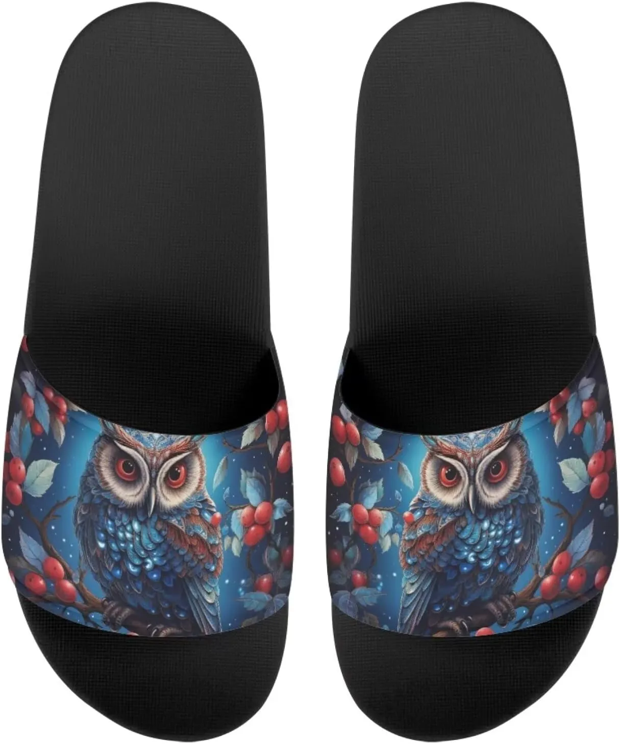 Howilath EVA Single Band Slide Sandals, Novelty Cartoon Animals Pattern Soft Sole Open Toe Non Slip Flat Sandals for Women Girls
