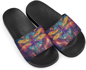Howilath Novelty Animals Pattern Women's Slide Sandals, Casual Soft Sole Open Toe Non-Slip Single Band Slide Sandals