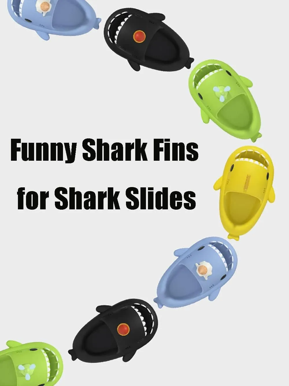 Hrtesus Sharklas, Aldult Sharklas Originales, Sharky Chanclas, Shark Slides for Women and Men