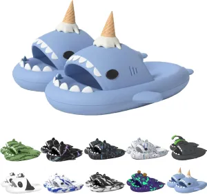 Hrtesus Sharklas, Aldult Sharklas Originales, Sharky Chanclas, Shark Slides for Women and Men