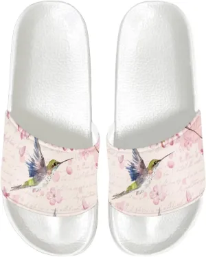 HUGS IDEA Slide Sandals for Women Girls Indoor Outdoor Slippers with Non Slip Rubber Sole
