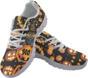 HUGS IDEA Women's Road Running Shoes Nurse Pattern Lightweight Sport Sneakers