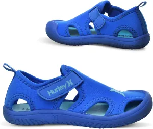 Hurley Kona Toddler Water Shoes - Beach Essentials, Girls and Boys Closed Toe Sandals, Lightweight, Breathable, Kids Water Shoes with Non-Slip Sole and Adjustable Straps, Outdoor Toddler Swim Shoes