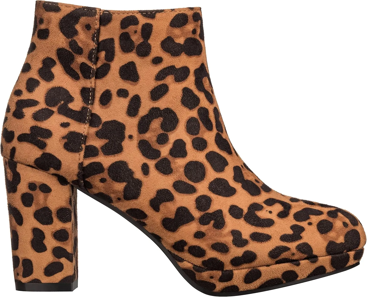 ILLUDE Women’s Ankle Bootie Side Zip Comfortable Block Heel Chunky Platform Ankle Boots