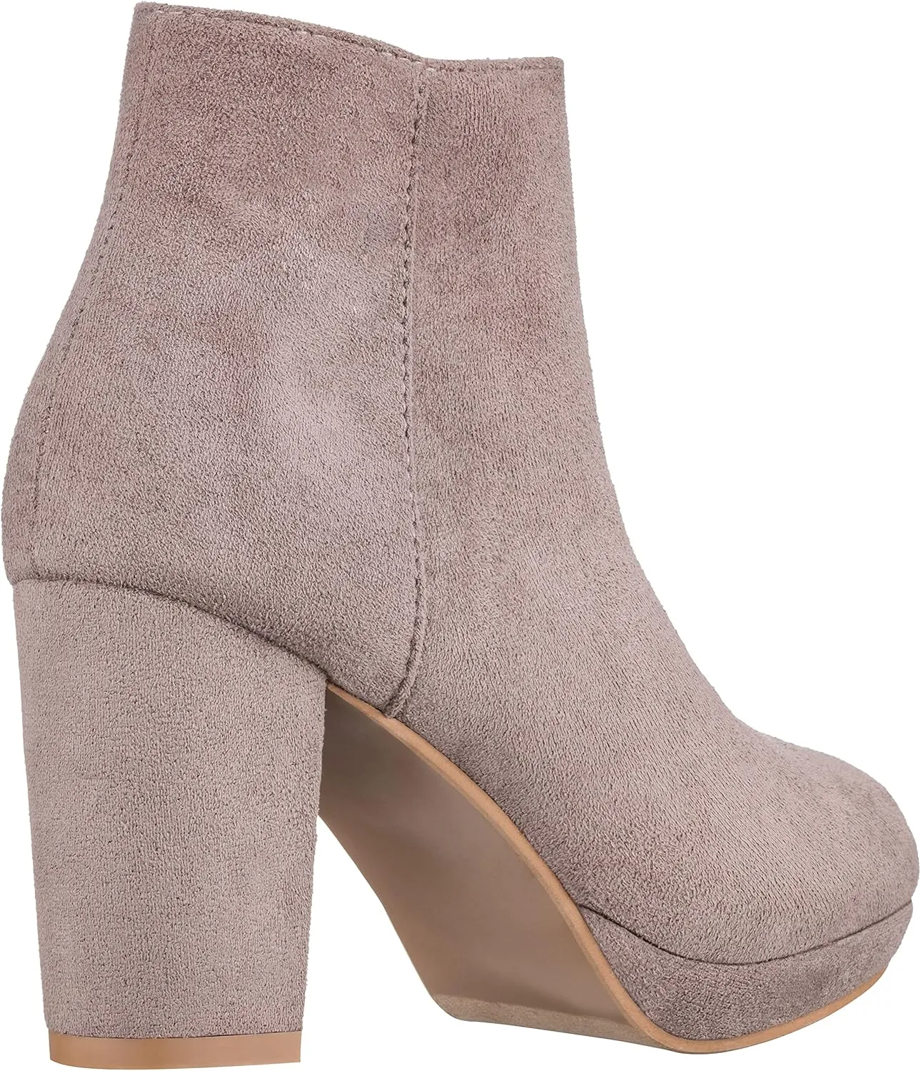 ILLUDE Women’s Ankle Bootie Side Zip Comfortable Block Heel Chunky Platform Ankle Boots