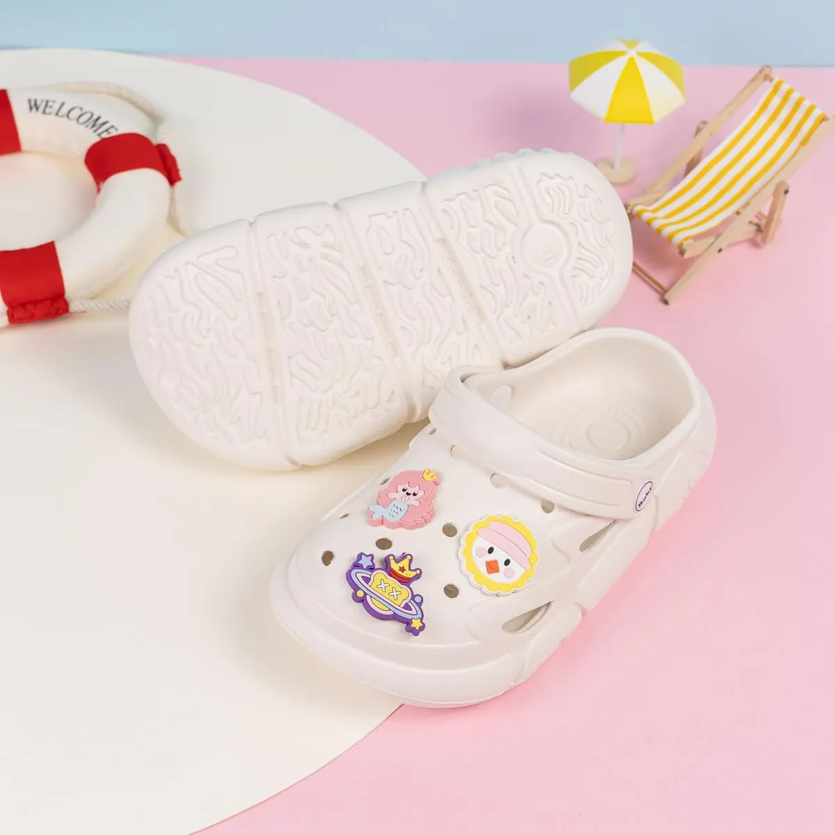 ISINSER Boys Girls Clogs Shoes Toddler Garden Glogs Sandles Cute Summer Water Shoes Slip On Clogs Indoor Outdoor Children Beach Pool Shoes
