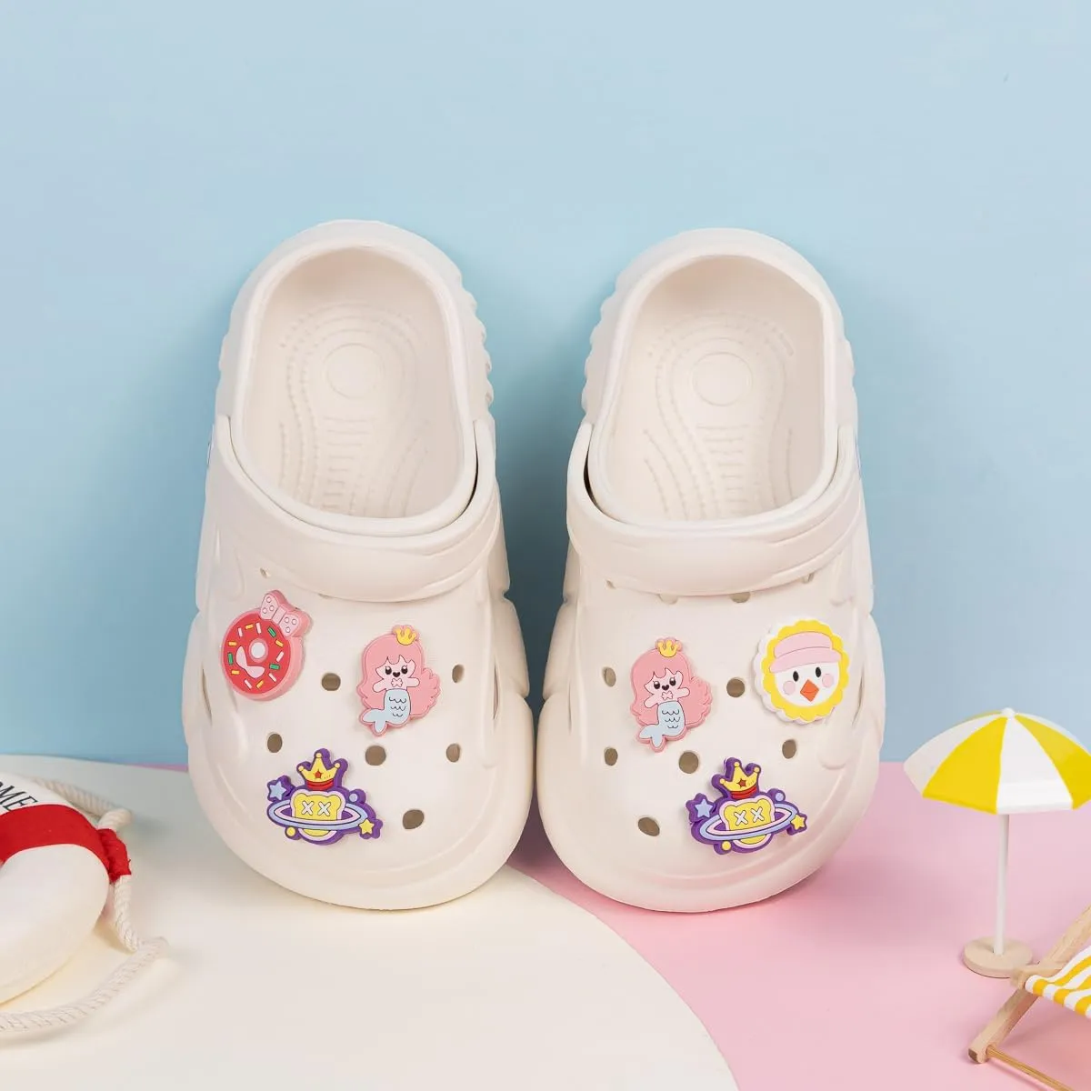 ISINSER Boys Girls Clogs Shoes Toddler Garden Glogs Sandles Cute Summer Water Shoes Slip On Clogs Indoor Outdoor Children Beach Pool Shoes