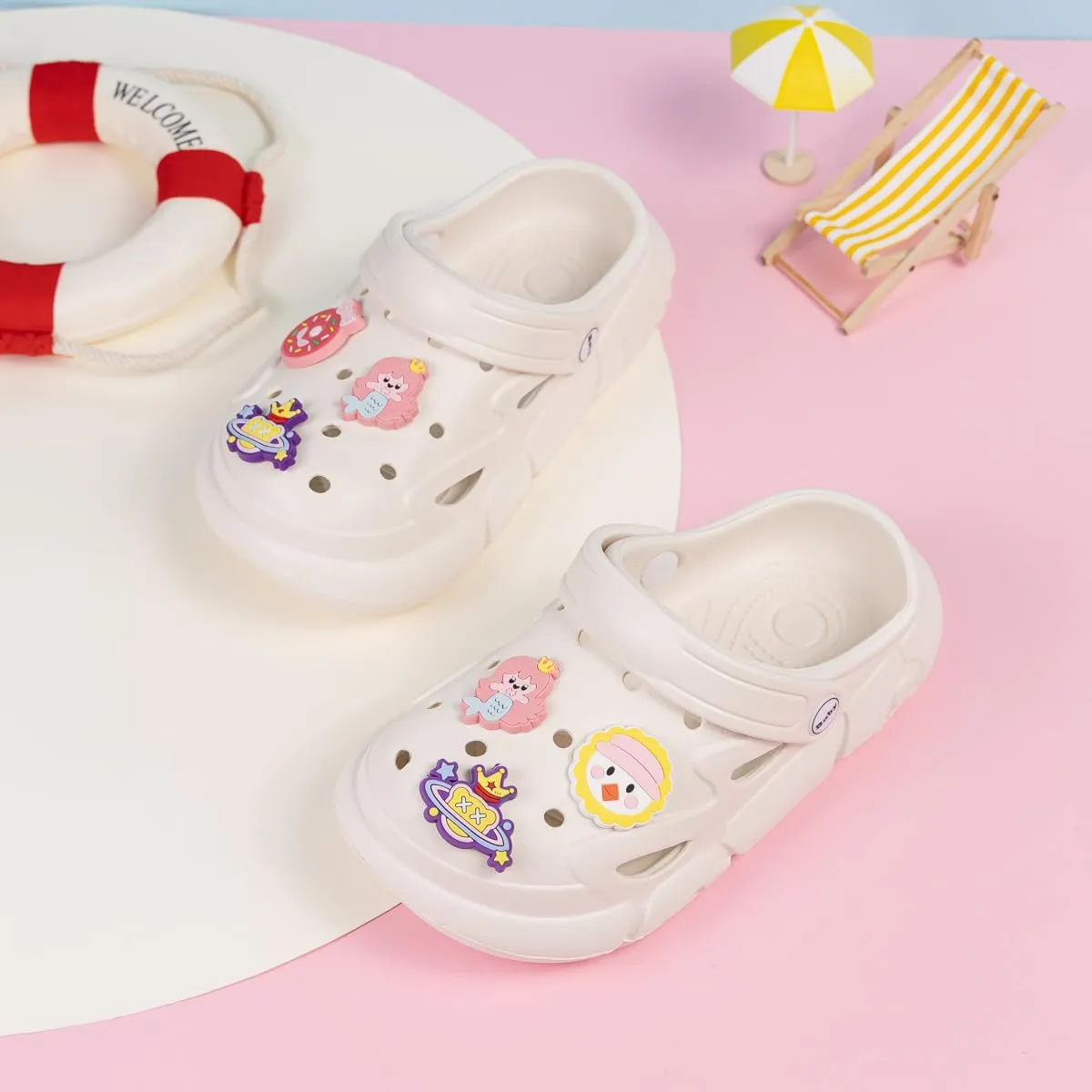 ISINSER Boys Girls Clogs Shoes Toddler Garden Glogs Sandles Cute Summer Water Shoes Slip On Clogs Indoor Outdoor Children Beach Pool Shoes
