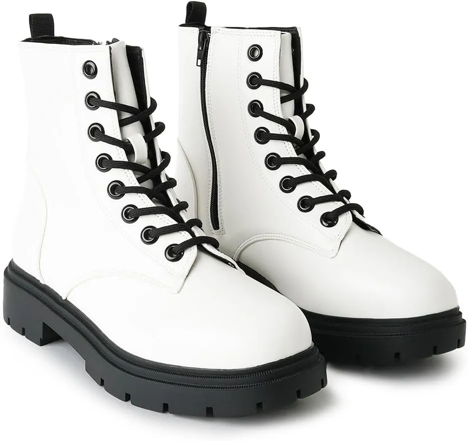 J. Adams Harley Combat Boot - Casual Outdoors Slip On Lace Up Ankle Bootie
