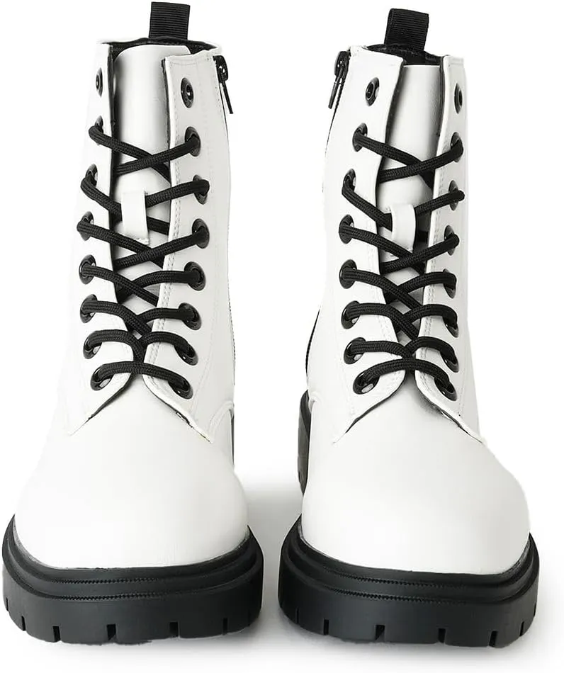 J. Adams Harley Combat Boot - Casual Outdoors Slip On Lace Up Ankle Bootie