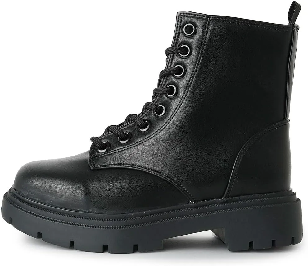 J. Adams Harley Combat Boot - Casual Outdoors Slip On Lace Up Ankle Bootie