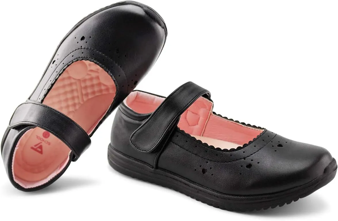JABASIC Girls School Shoes Kids Dress Mary Jane Flats