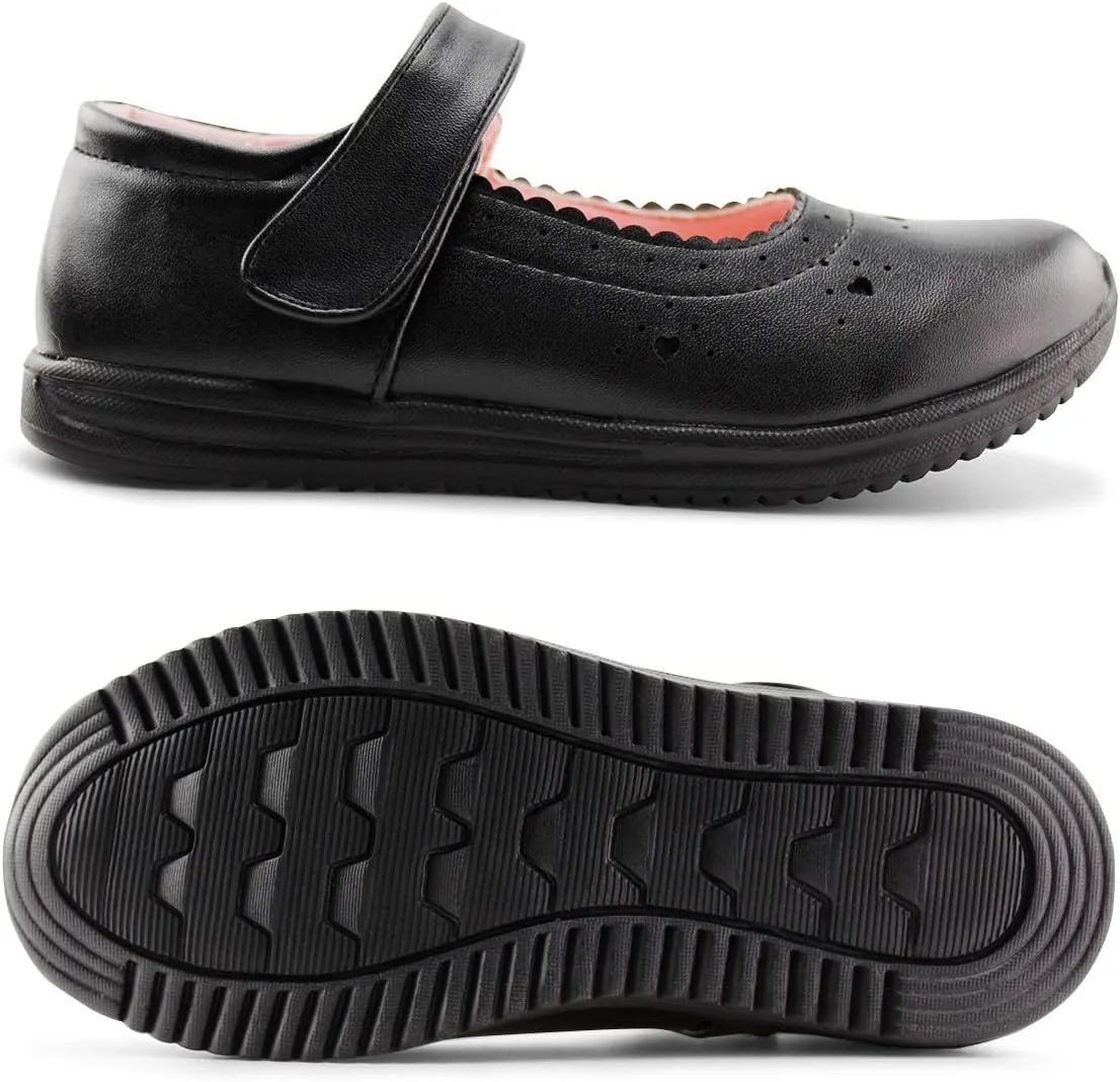 JABASIC Girls School Shoes Kids Dress Mary Jane Flats