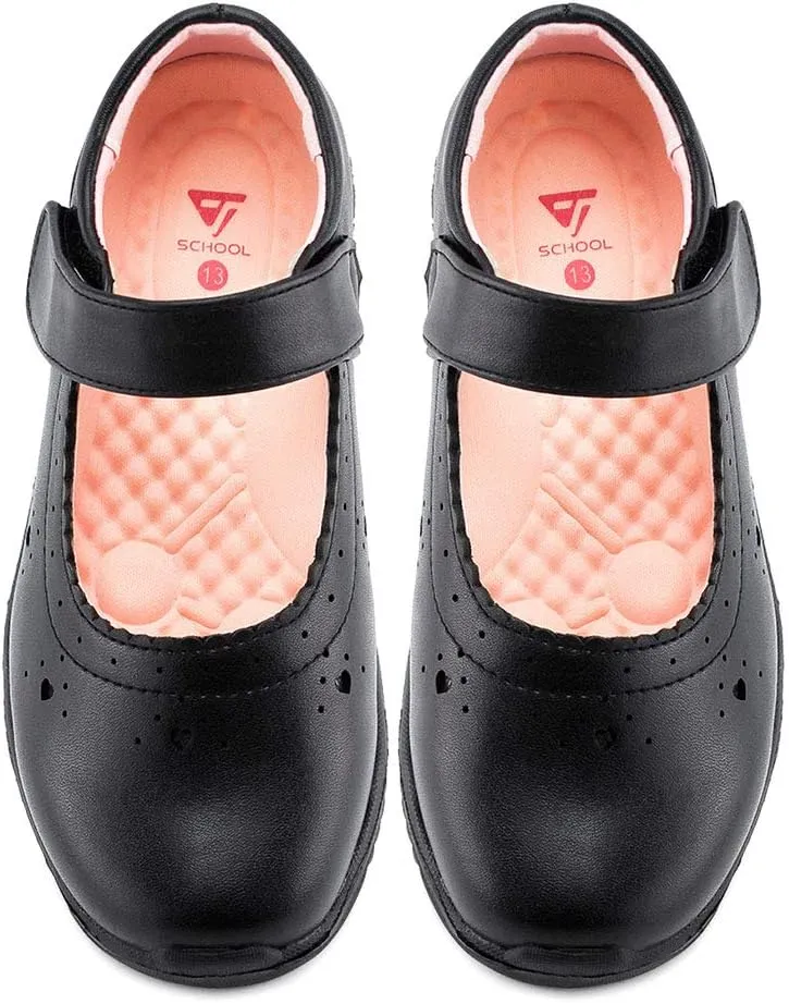 JABASIC Girls School Shoes Kids Dress Mary Jane Flats
