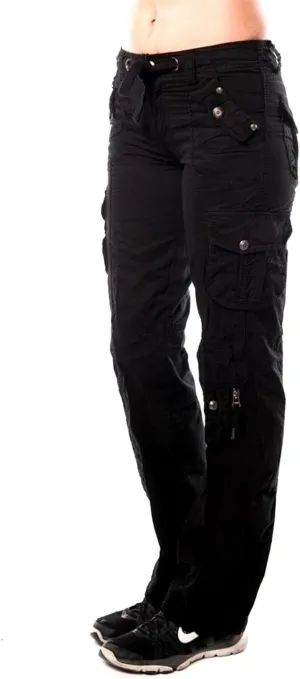 Jack David Women's Cargo Pants Casual Cargo Hiking Camping Tactical Pants Military Army Combat Trousers 8 Pockets