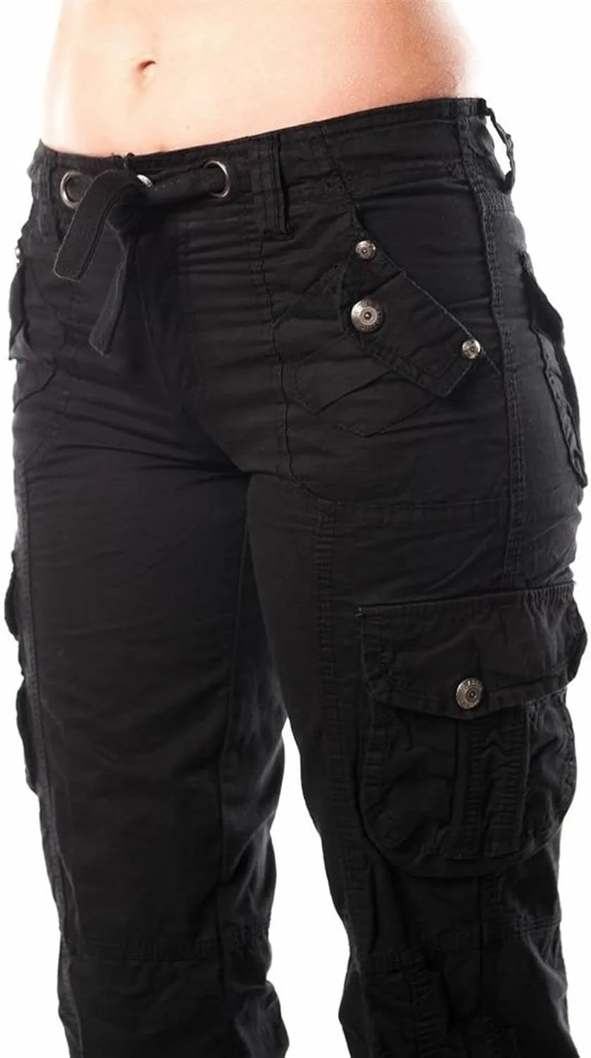Jack David Women's Cargo Pants Casual Cargo Hiking Camping Tactical Pants Military Army Combat Trousers 8 Pockets