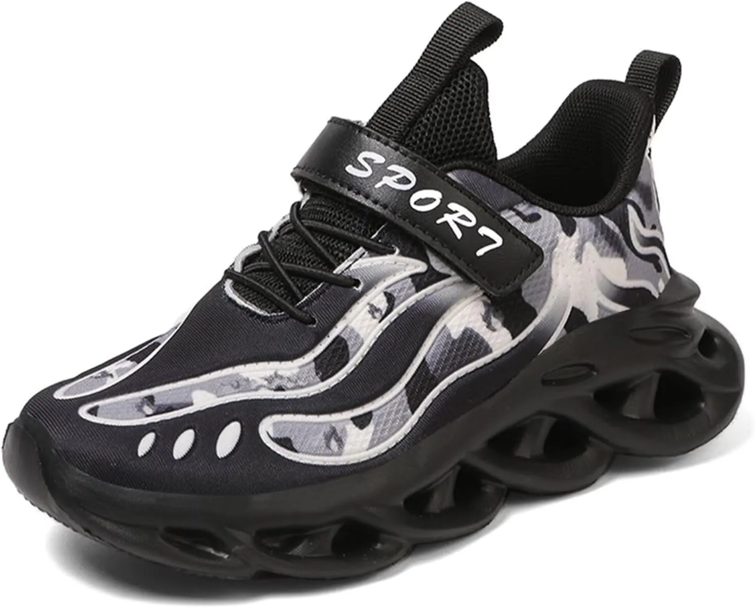 Jakcuz Kids Sneakers for Boys Girls Athletic Gym Tennis Shoes Lightweight Comfortable Kids Children Casual