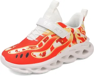 Jakcuz Kids Sneakers for Boys Girls Athletic Gym Tennis Shoes Lightweight Comfortable Kids Children Casual