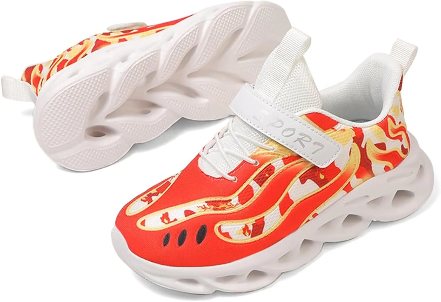 Jakcuz Kids Sneakers for Boys Girls Athletic Gym Tennis Shoes Lightweight Comfortable Kids Children Casual