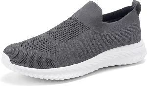 JIAFO Womens Athletic Walking Shoes, Women Slip On Shoes Sneakers, Non Slip Running Shoes for Women, Laceless Casual Breathable Lightweight Mesh Knit