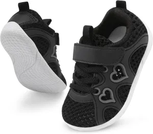 JIASUQI Toddler Shoes for Baby Girls Sneakers Barefoot Walking Shoes Running Tennis Shoes
