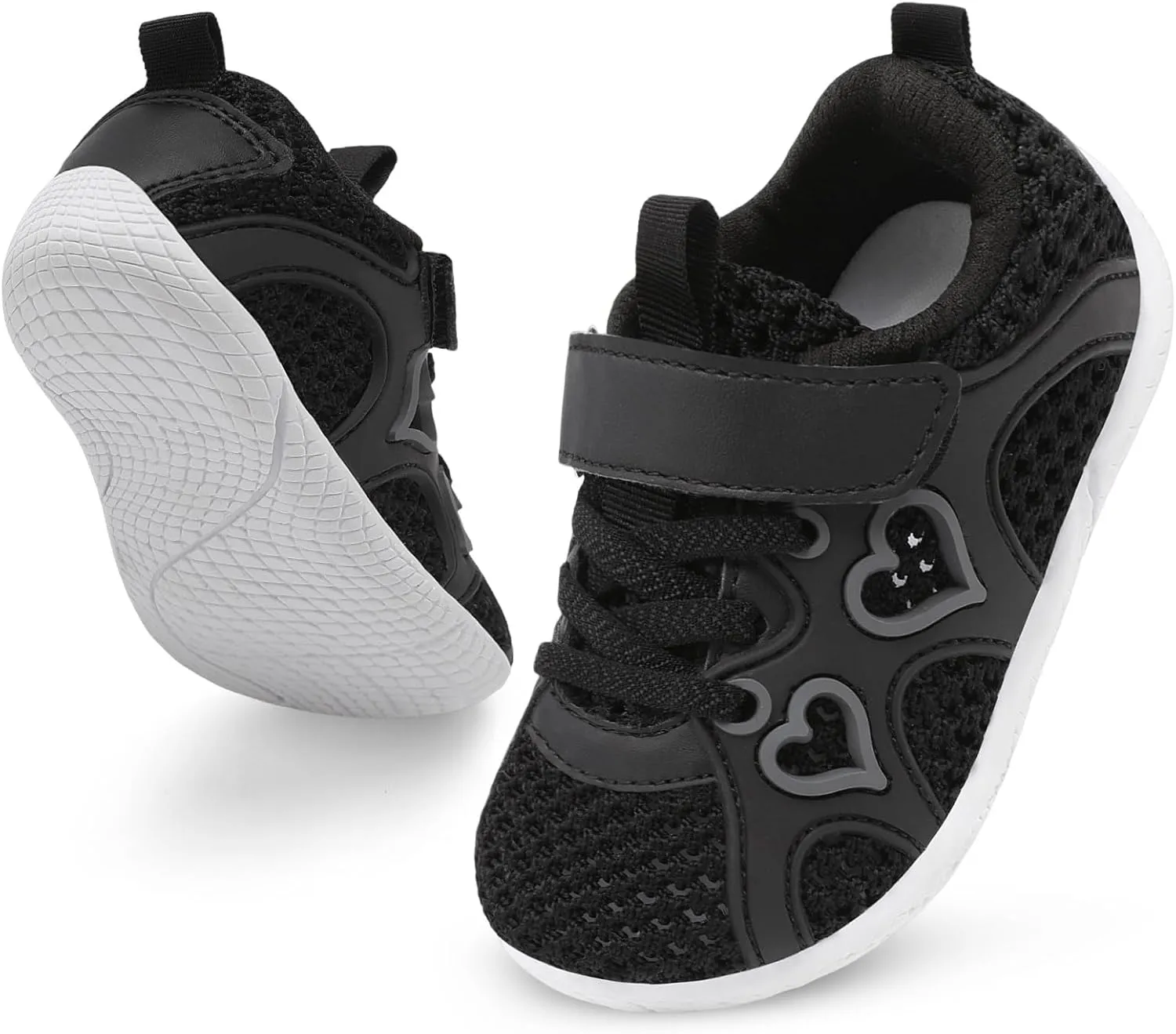 JIASUQI Toddler Shoes for Baby Girls Sneakers Barefoot Walking Shoes Running Tennis Shoes