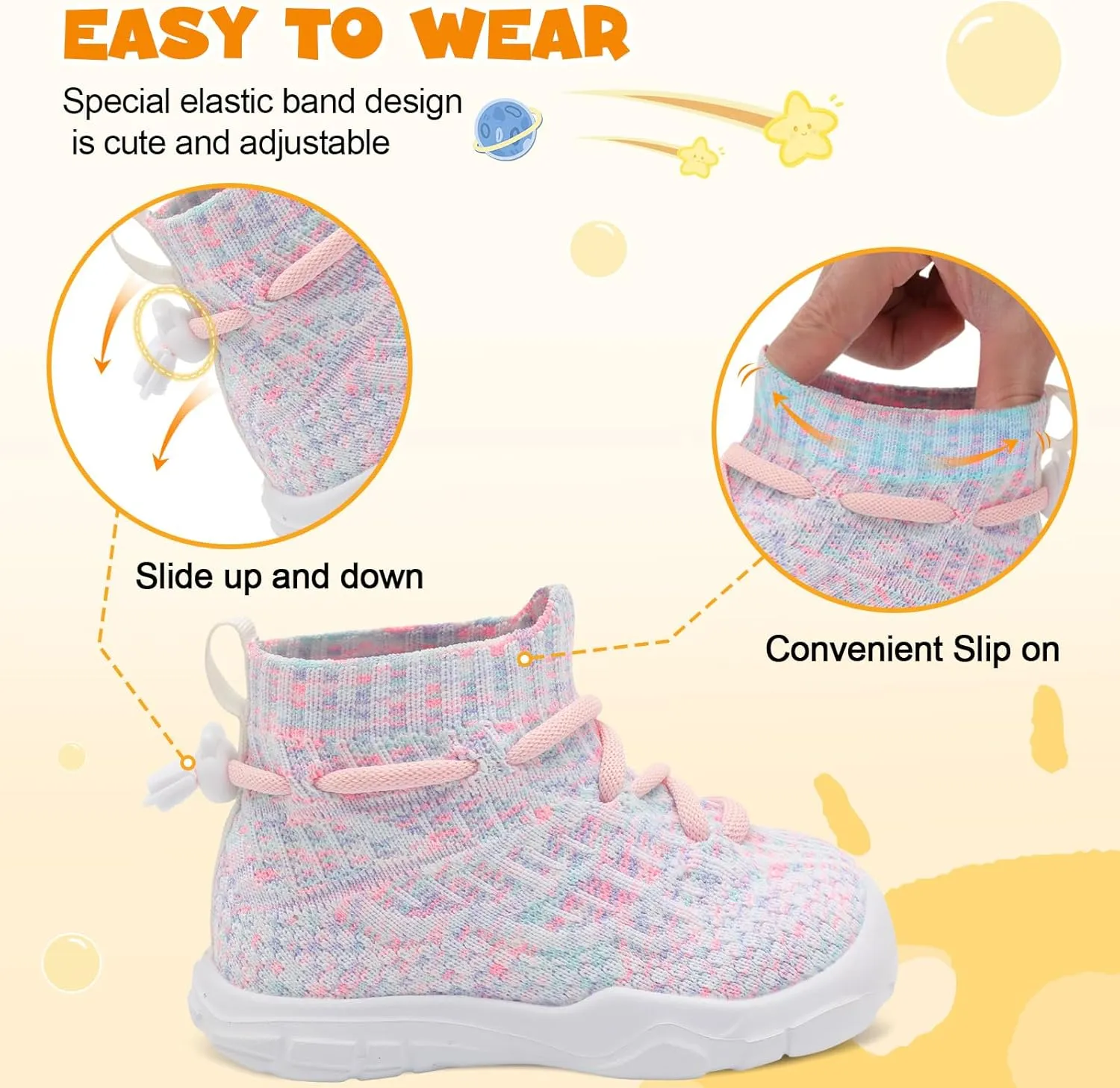JIASUQI Toddler Shoes High Top Sneakers for Boys Girls Barefoot Wide Walking Tennis Shoes