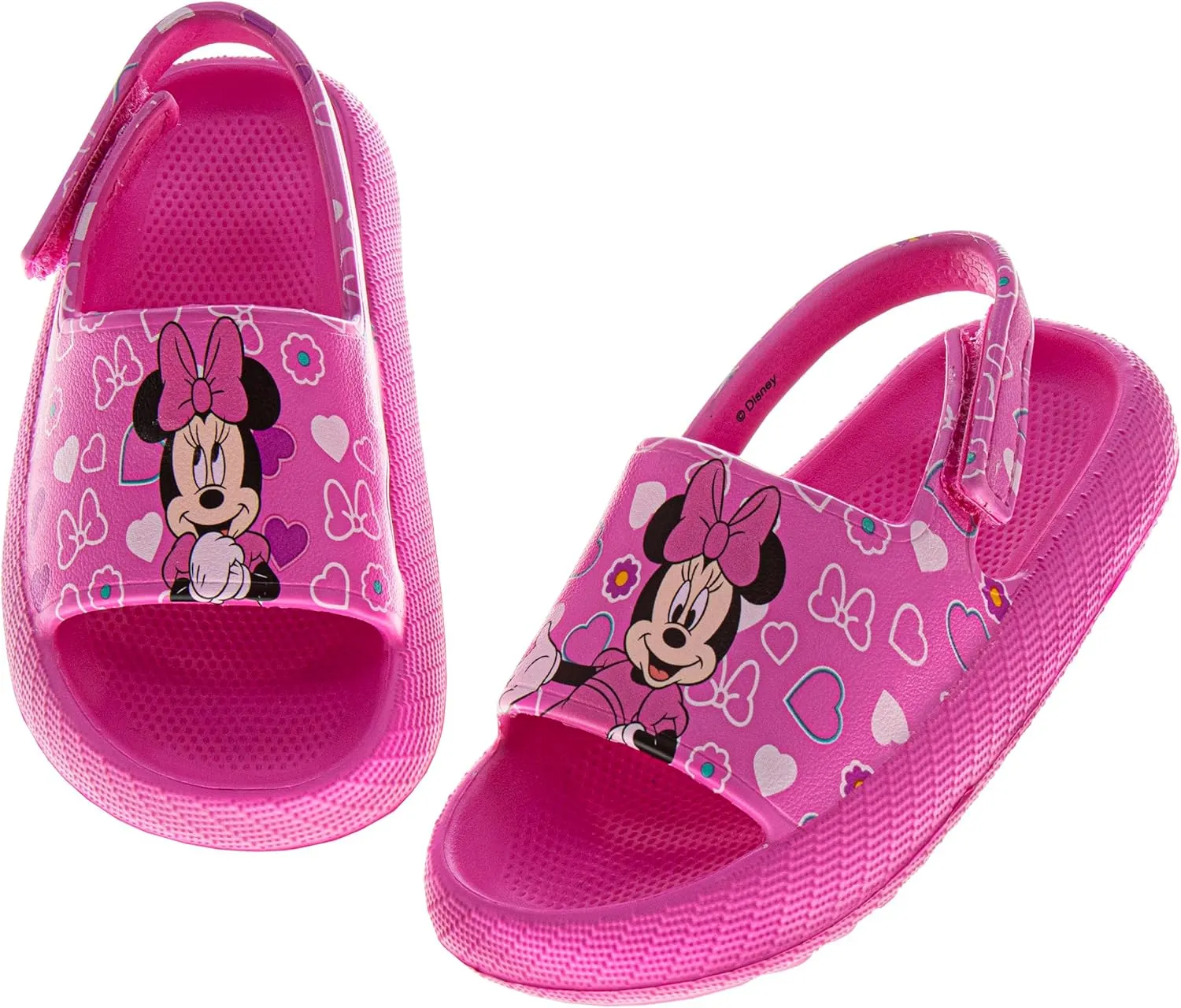 Josmo Kids Slides Open Toe Sandal - Frozen Minnie Mouse Stitch - Girls Sandals Slide SlipOn (sizes: 5-10 toddler)
