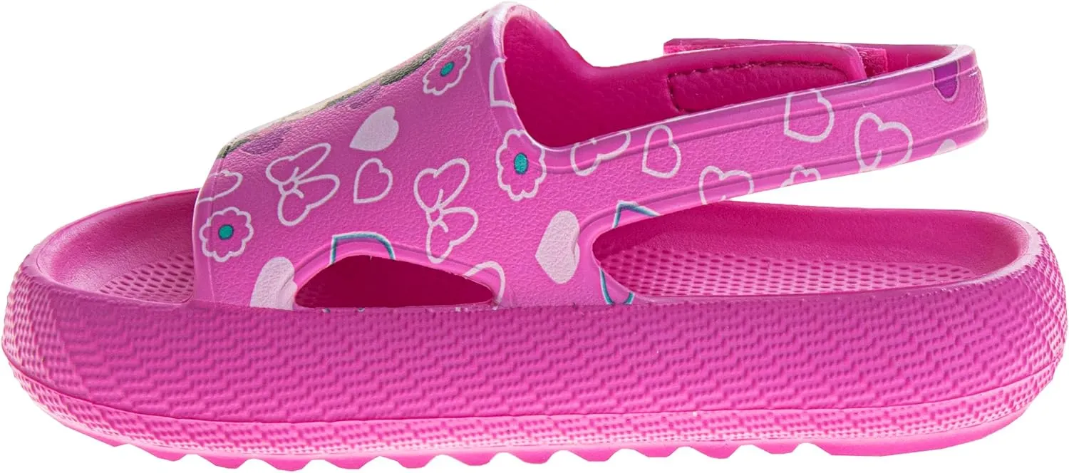 Josmo Kids Slides Open Toe Sandal - Frozen Minnie Mouse Stitch - Girls Sandals Slide SlipOn (sizes: 5-10 toddler)