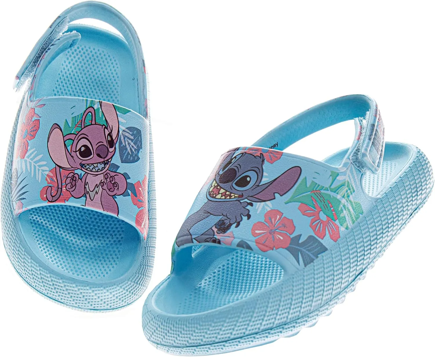 Josmo Kids Slides Open Toe Sandal - Frozen Minnie Mouse Stitch - Girls Sandals Slide SlipOn (sizes: 5-10 toddler)