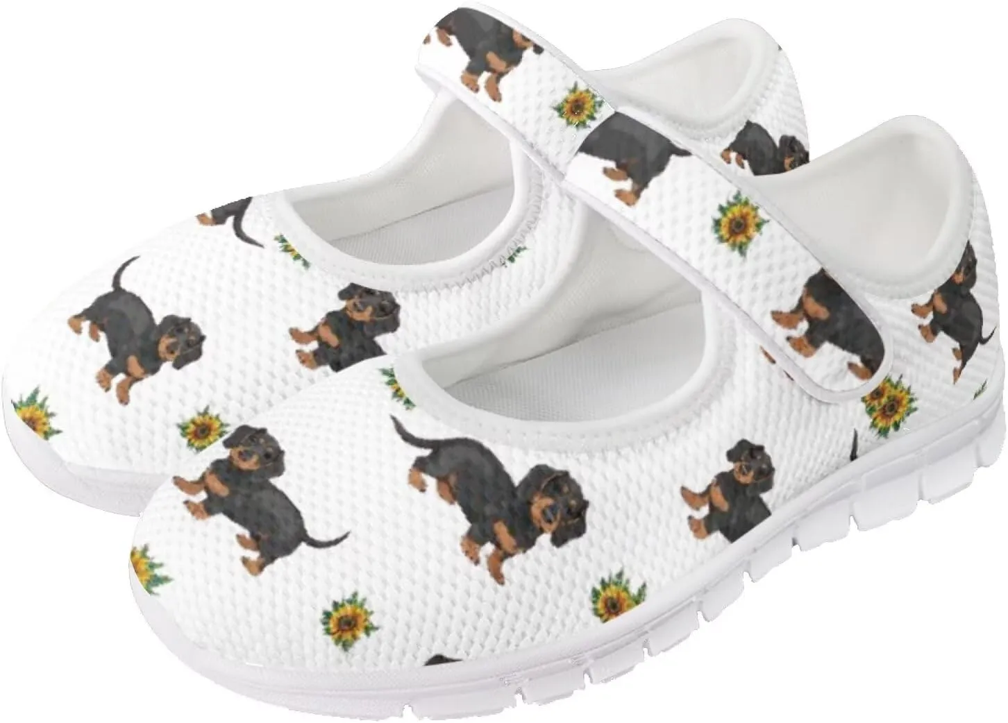 JoyLamoria Cartoon Cat Slip on Walking Shoes Women s Mary Jane Flats,Breathable Comfort Low Heel Slip-on Barefoor Diabeti Shoes