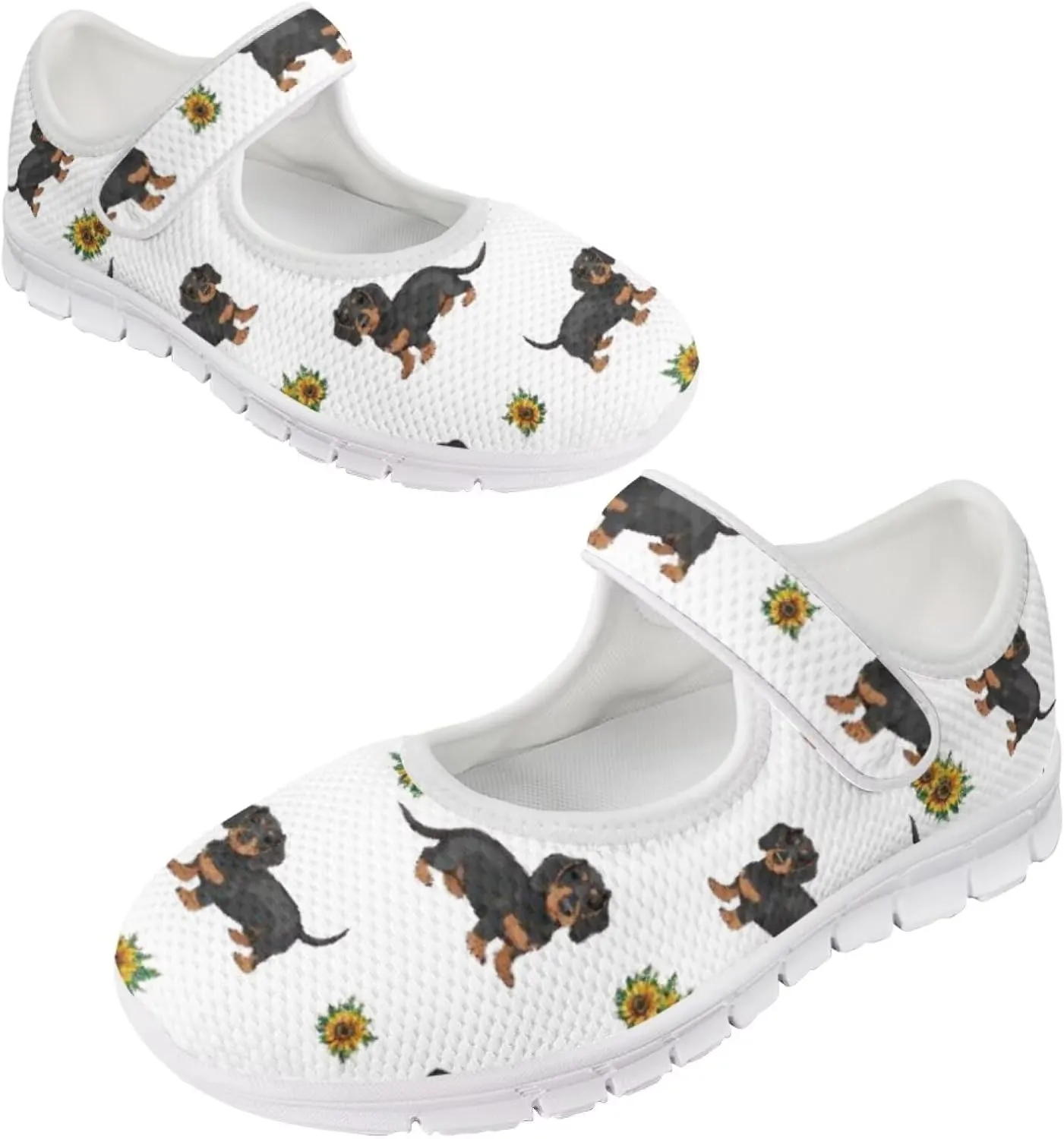 JoyLamoria Cartoon Cat Slip on Walking Shoes Women s Mary Jane Flats,Breathable Comfort Low Heel Slip-on Barefoor Diabeti Shoes