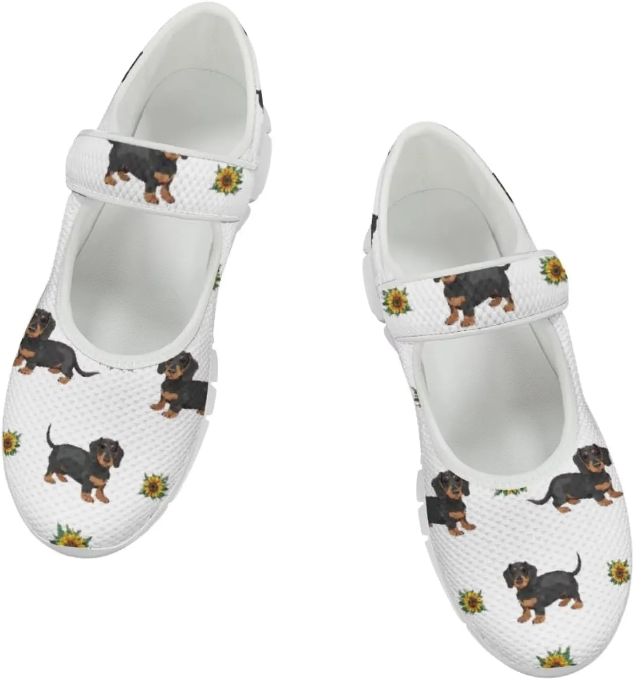 JoyLamoria Cartoon Cat Slip on Walking Shoes Women s Mary Jane Flats,Breathable Comfort Low Heel Slip-on Barefoor Diabeti Shoes