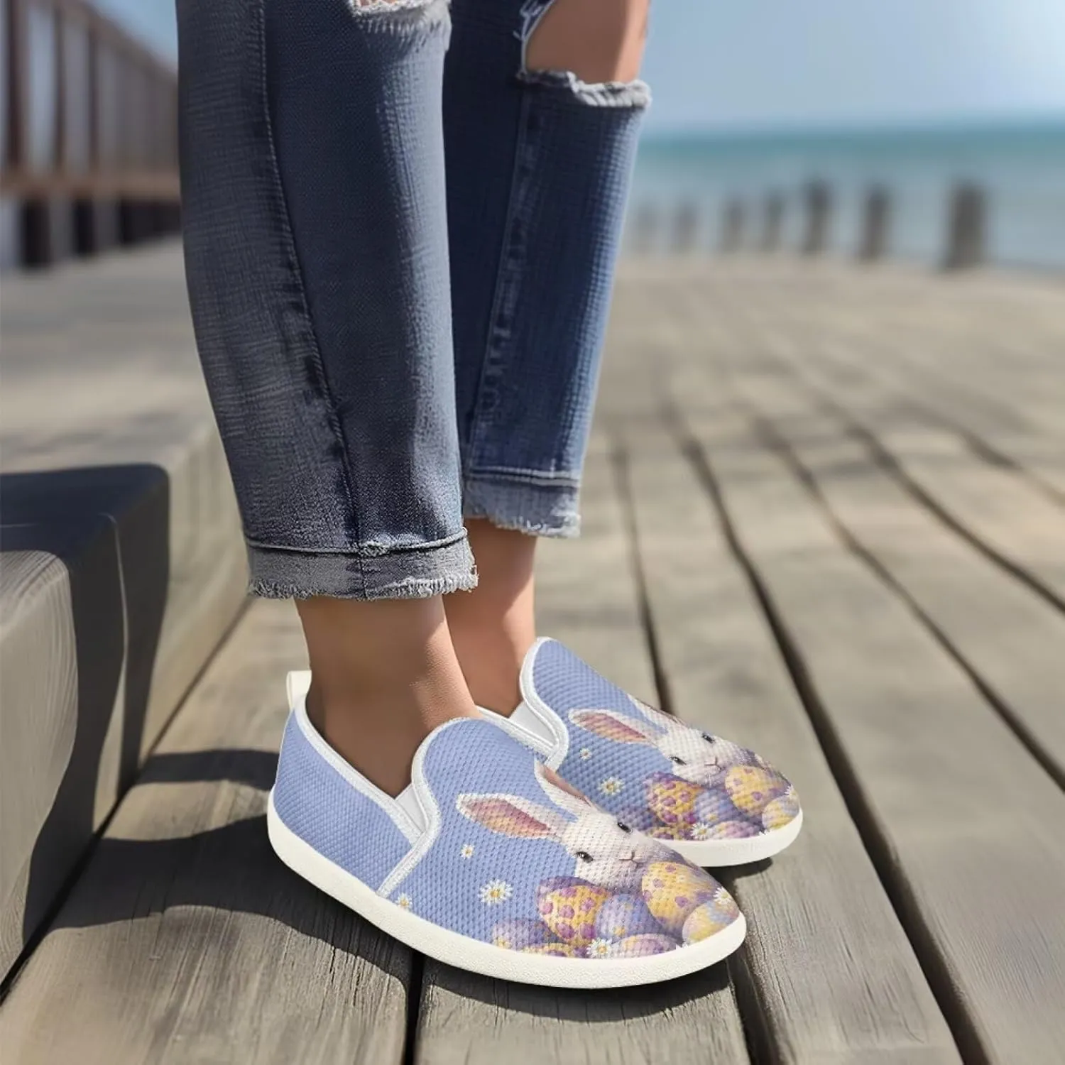JoyLamoria Hummingbird Sneakers Walking Shoes Teens Adults Elastic Loafers and Flats Quick Drying Sneakers Slip On Shoes Arch Support