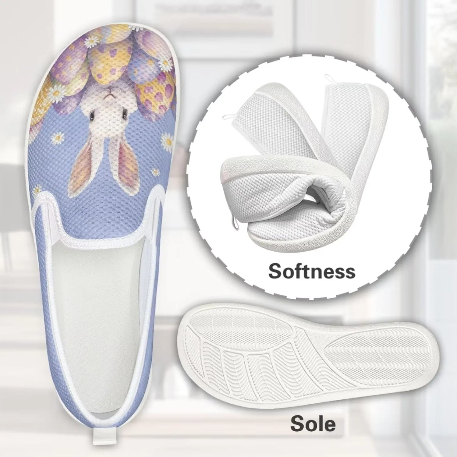 JoyLamoria Hummingbird Sneakers Walking Shoes Teens Adults Elastic Loafers and Flats Quick Drying Sneakers Slip On Shoes Arch Support